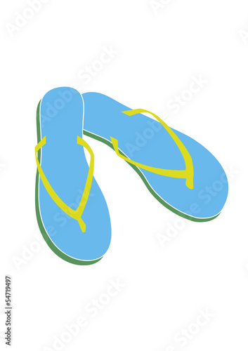 Flipflops blau + grün