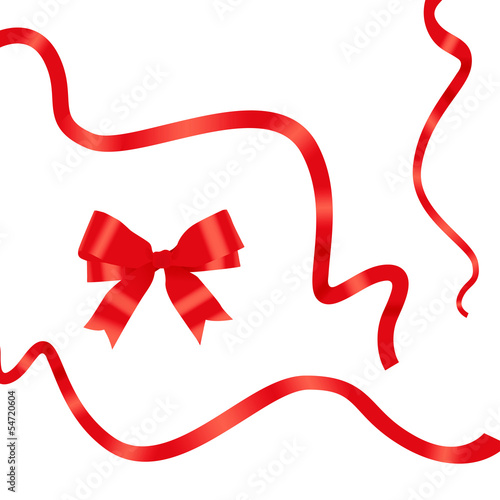 Ribbons bow red