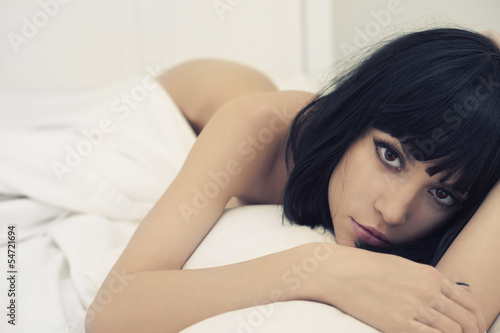 Sensual woman in bed
