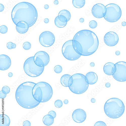soap bubbles on white background