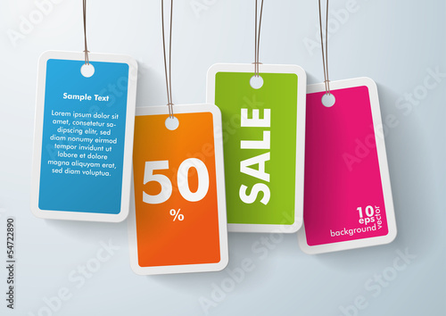 Four Colored Price Sticker