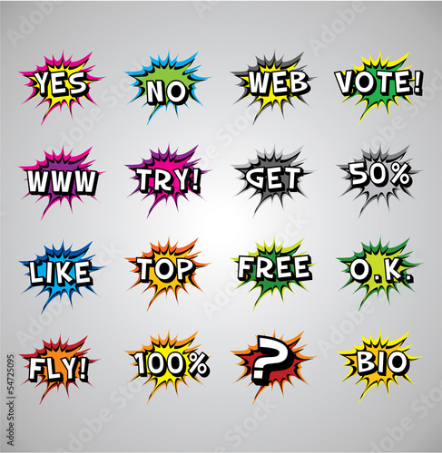 Comic book explosion buble - web