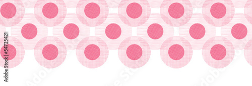 vector pink textile circles horizontal seamless patter