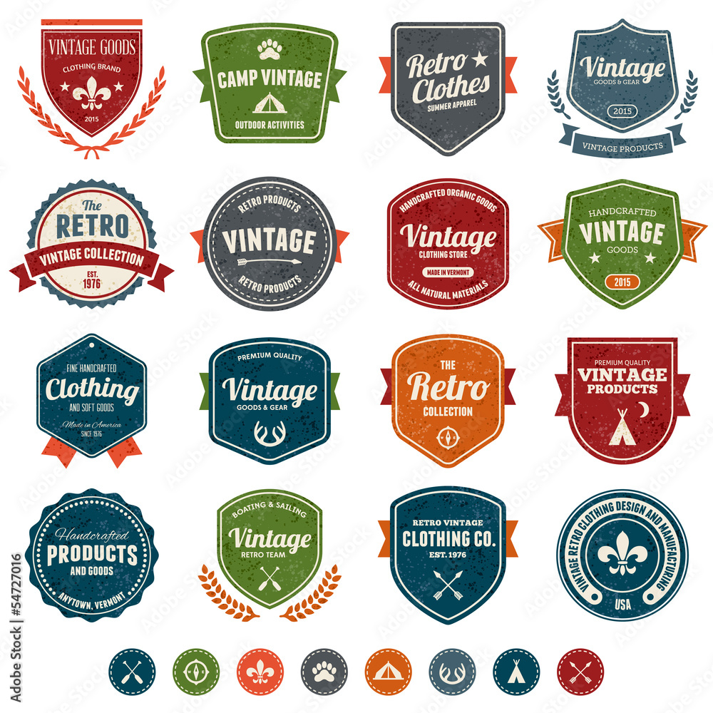 Vintage badges