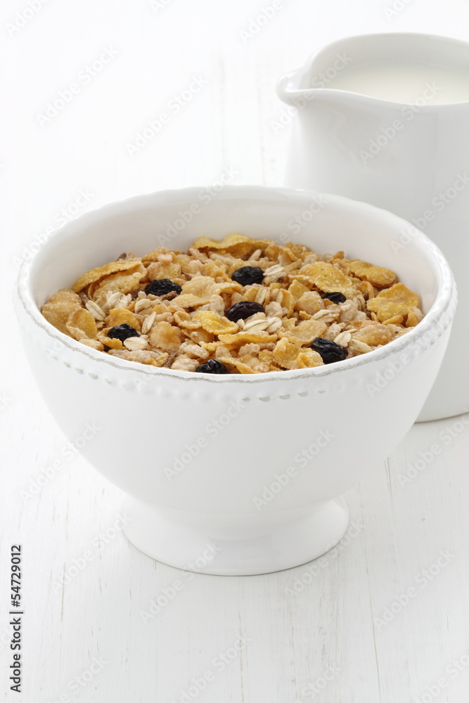 Delicious and healthy muesli cereal Delicious and healthy muesli cereal