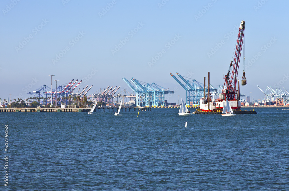 Cranes of the port of Longbeach California.