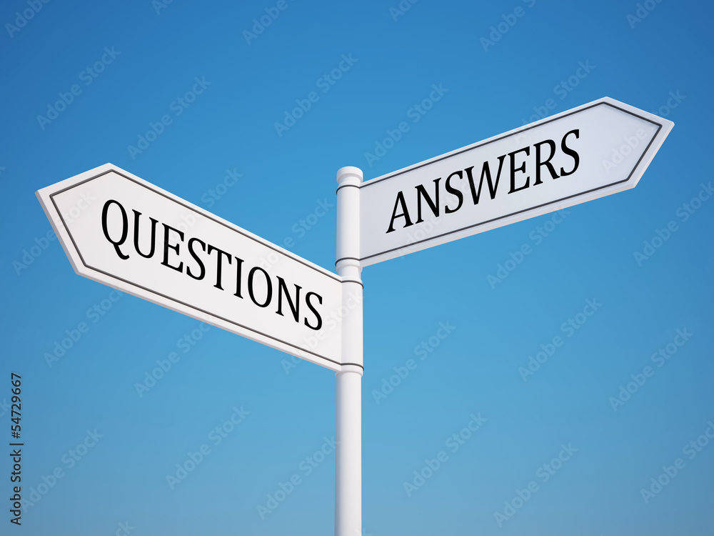 Question and Answer Signpost with Clipping Path Question and Answer Signpost with Clipping Path