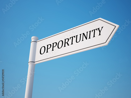Opportunity Signpost with Clipping Path
