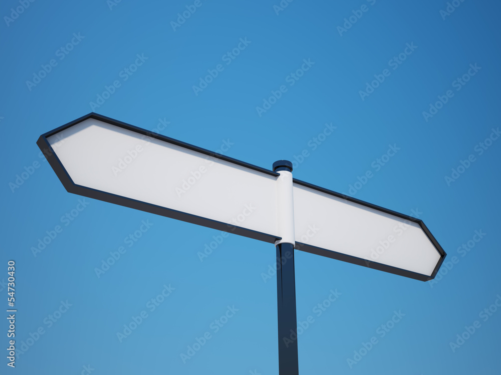 Blank Signpost with Clipping Path Blank Signpost with Clipping Path