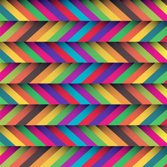 Crédence de cuisine Zigzag Zigzags rétro tons doux pastel  © HAKKI ARSLAN