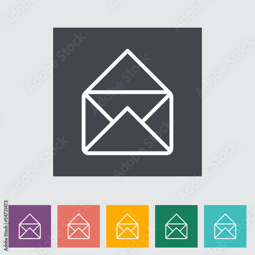 Envelope flat icon.