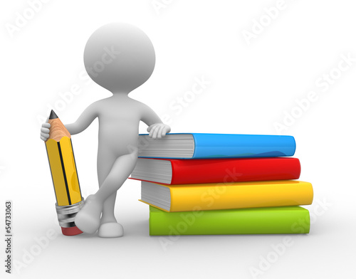 Books and a pencil