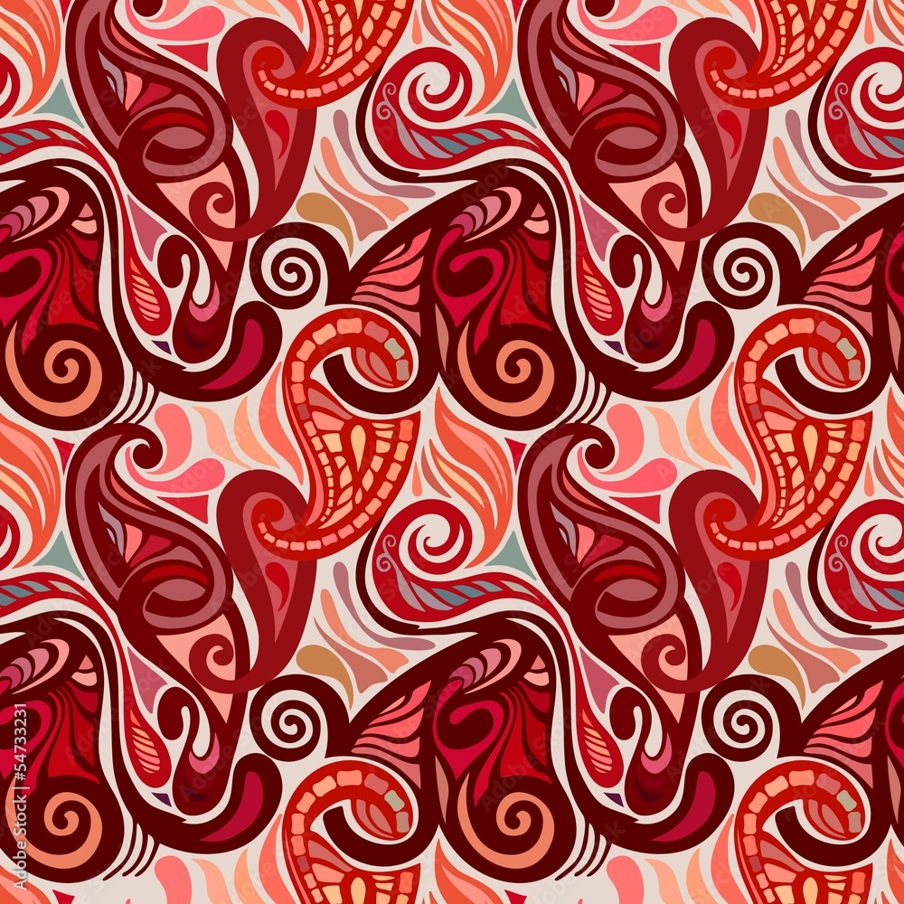 Colorful abstract seamless paisley pattern Colorful abstract seamless paisley pattern
