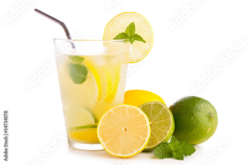 glass of lemon juice, lemonade © M.studio