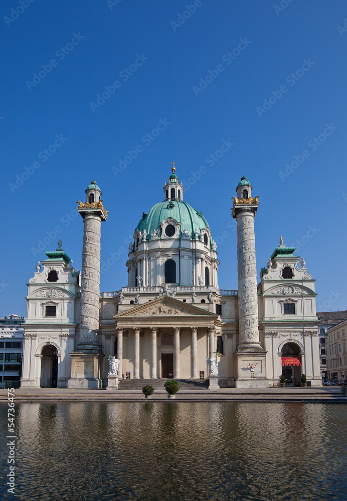 St. Charles Church (Karlskirche, 1737). Vienna, Austria