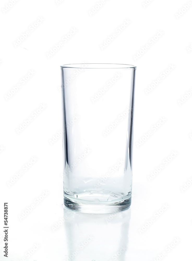 glass empty on white background glass empty on white background