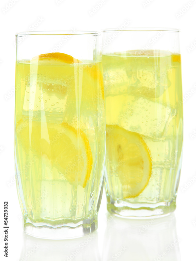 Delicious lemonade isolated on white Delicious lemonade isolated on white
