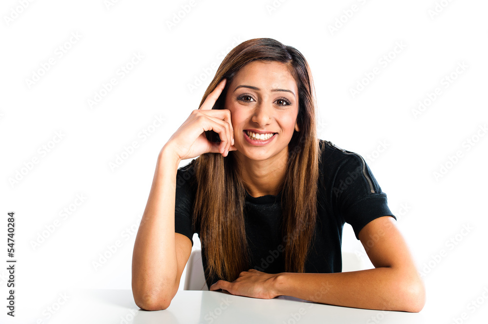 Young beautiful happy Asian Indian teenager Young beautiful happy Asian Indian teenager