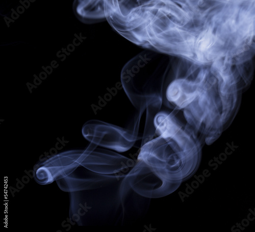 Abstract cigar smoke on black