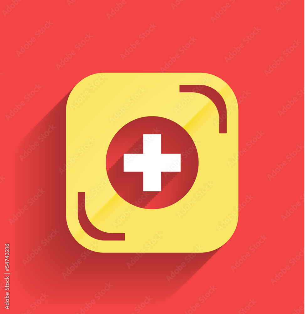 Fototapeta premium Vector health help icon flat design