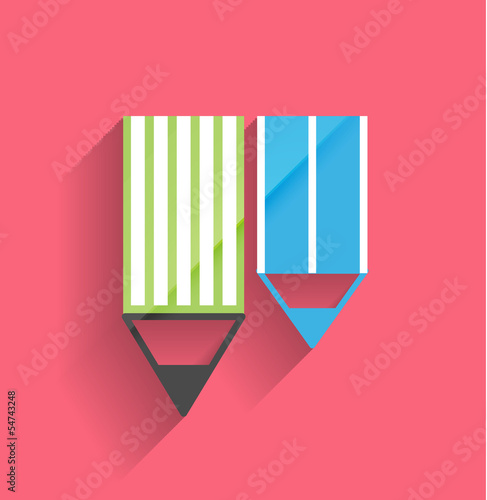 Pencil vector icon flat design