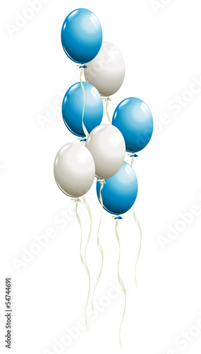 Bunch of balloons in traditional colors of Bavaria