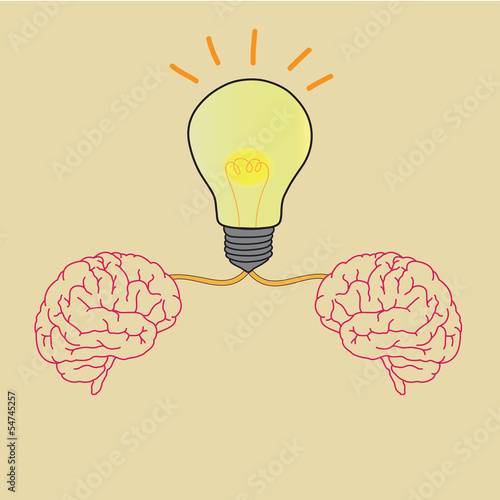 Lightbulb Brain Idea
