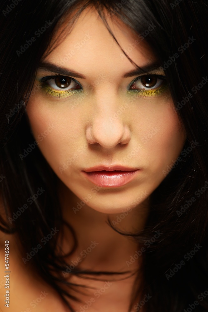 Portrait of a young beautiful brunette woman Portrait of a young beautiful brunette woman