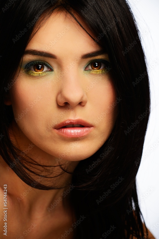 Portrait of a young beautiful brunette woman Portrait of a young beautiful brunette woman