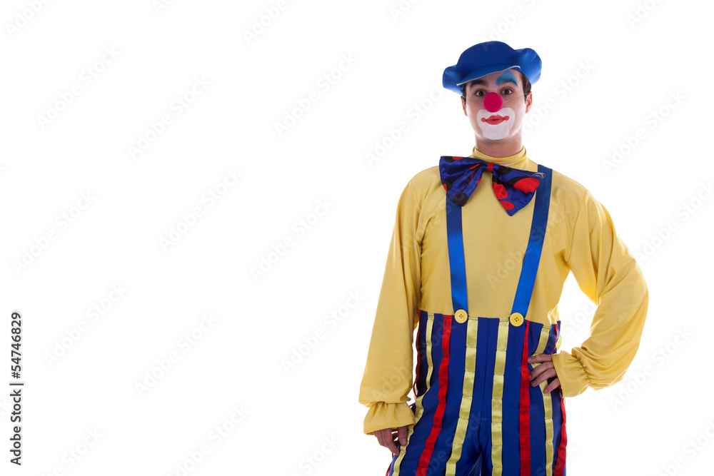 Clown isolated on white background