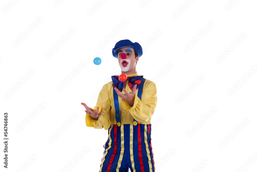 Happy Clown isolated on white background