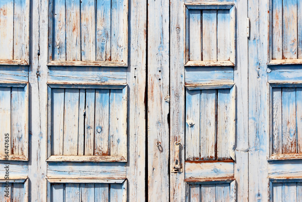 Old wooden door