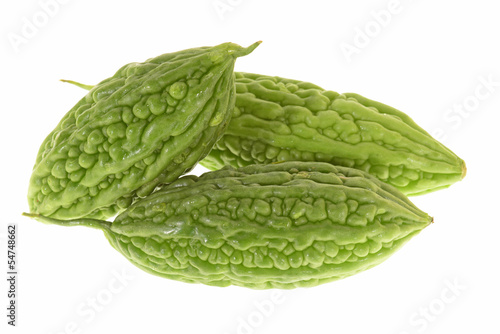 Bitter Gourds Isolated On White Background