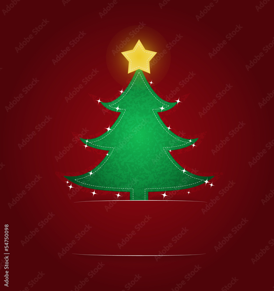 Christmas tree card Christmas tree card