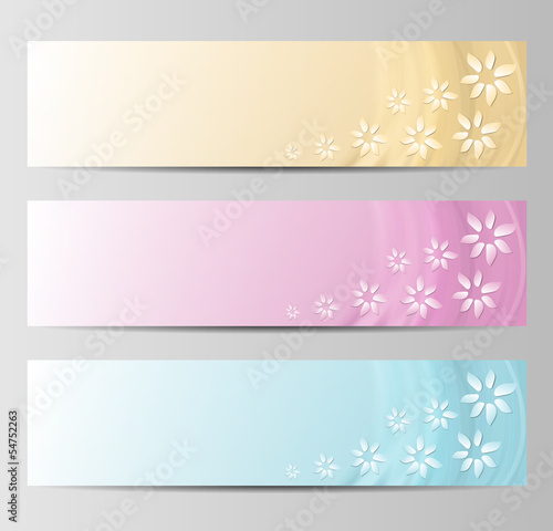 Abstract Flower Vector Background / Brochure Template / Banner