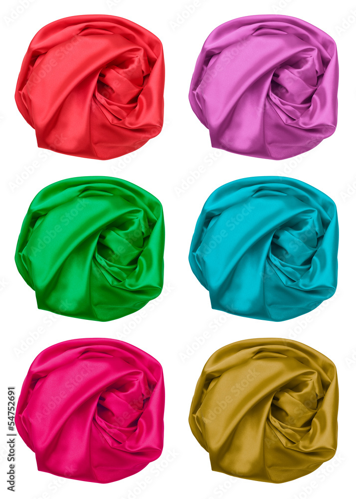 color set of crumpled silk fabric color set of crumpled silk fabric