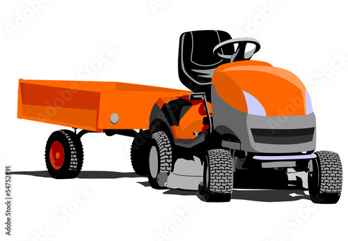 lawn tractor illustration