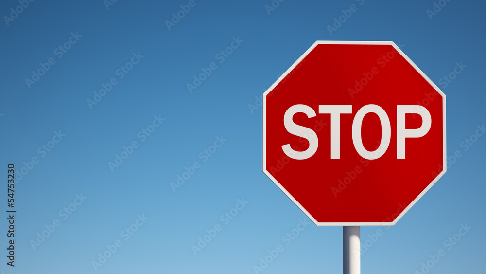 Stop Sign with Clipping Path