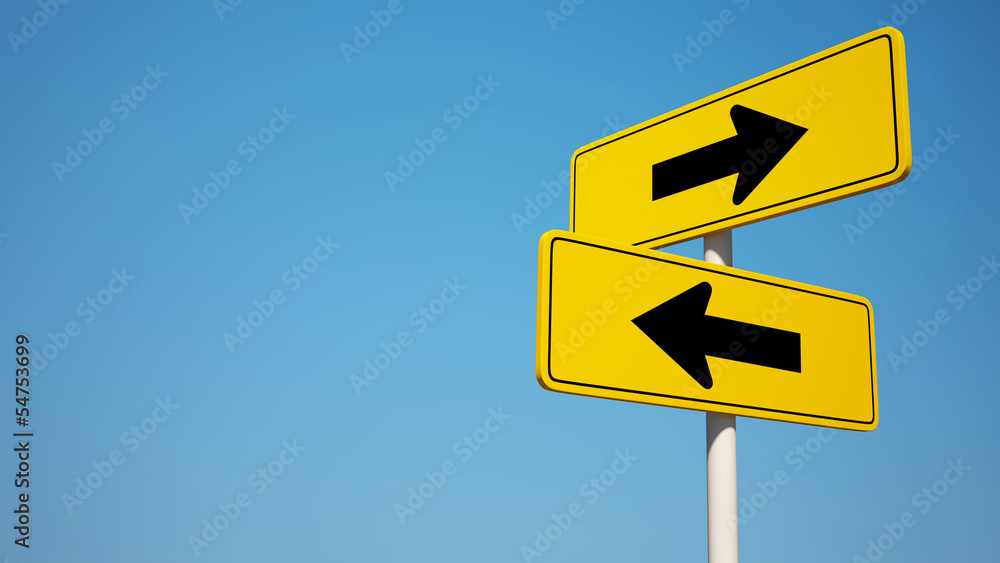 Two way Sign with Clipping Path Two way Sign with Clipping Path