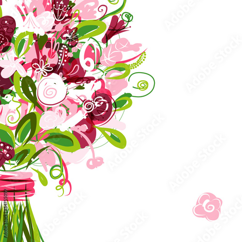 Floral postcard with place for your text