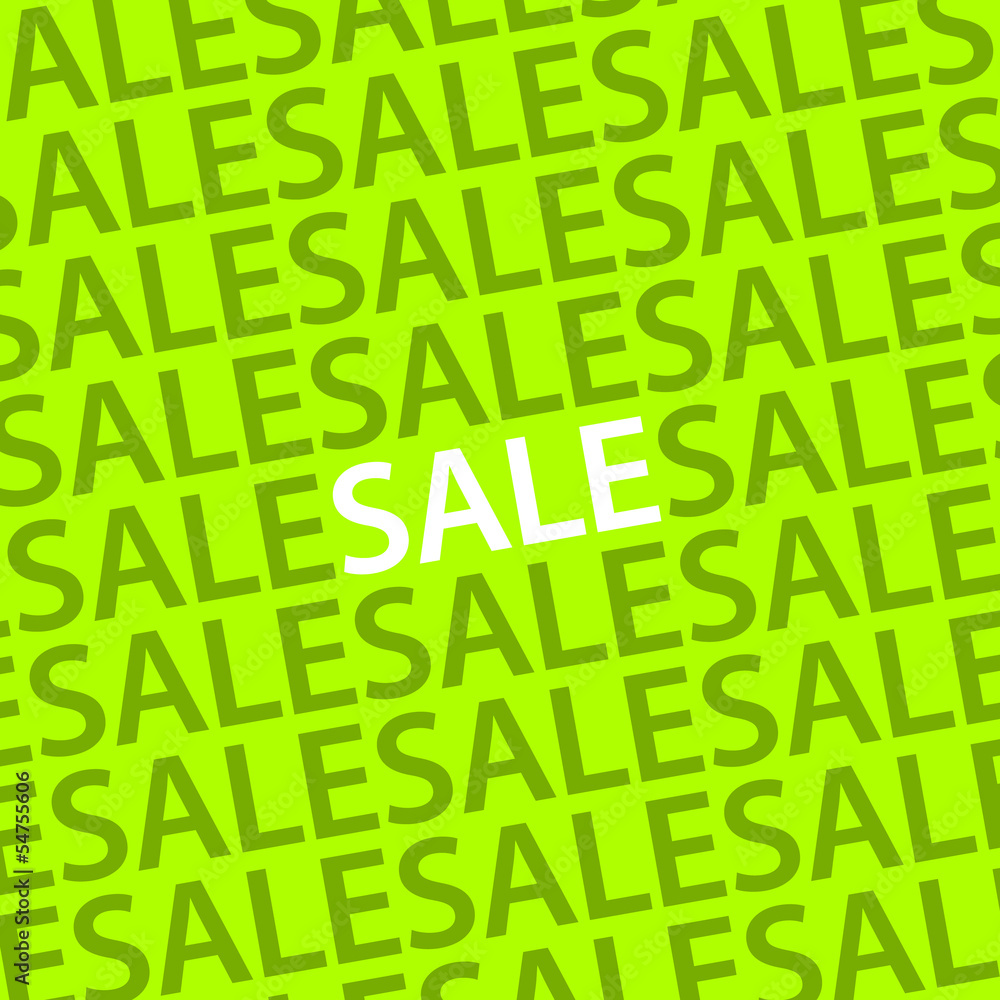 Sale Poster Green Sale Poster Green