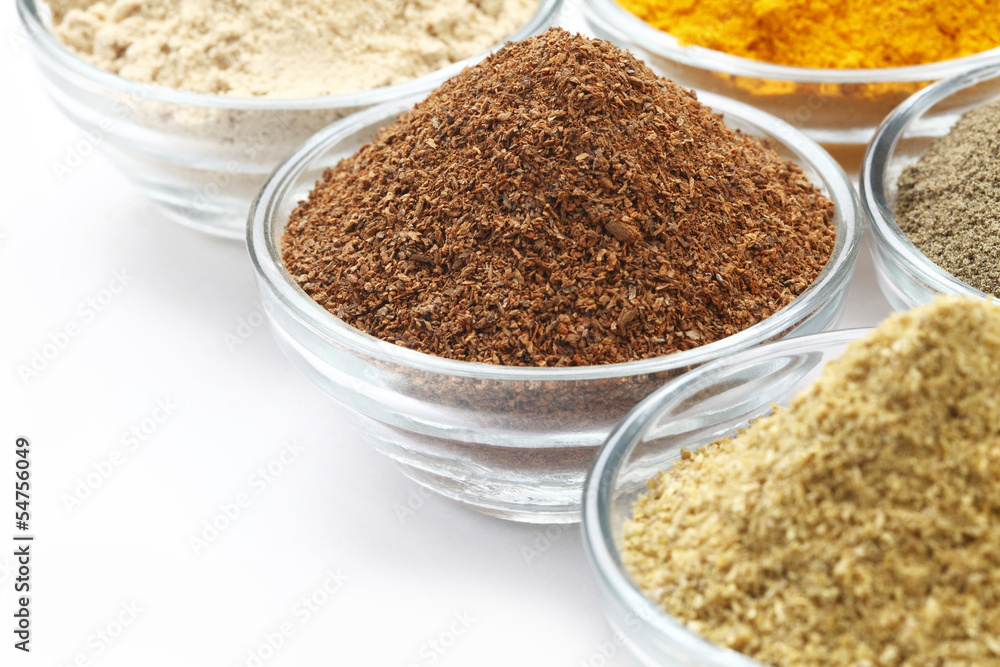 Variety of Raw Authentic Indian Spice Powder Variety of Raw Authentic Indian Spice Powder