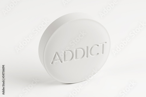 Addict Pill with Clipping Path