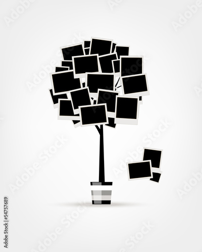 Family tree design, insert your photos into frames