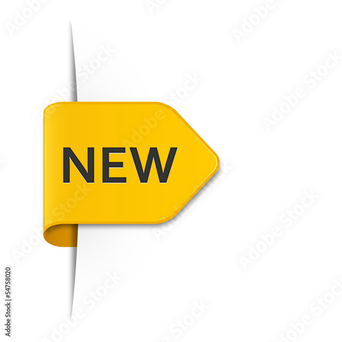 New yellow sticker with drop shadow