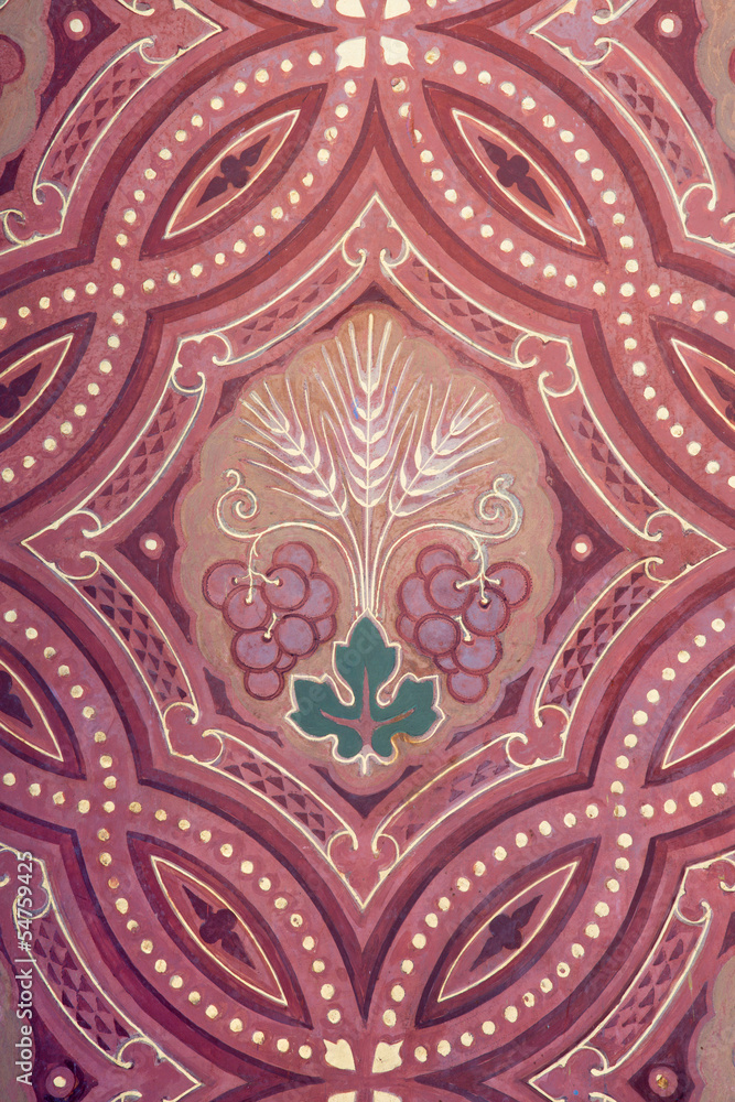 Naklejka premium Vienna - Detail of wall decoration fresco in church