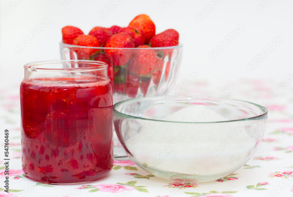Homemade strawberry jam