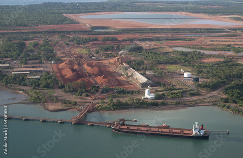 Ore  ship loading bauxite Australia. photo