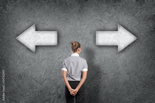 Fotografía Business person choose future direction