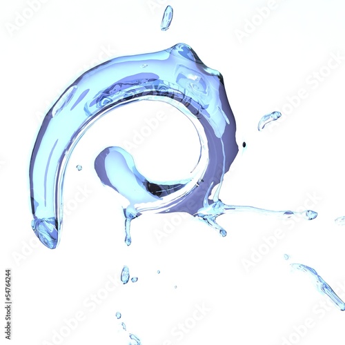 Blue spiral fluid